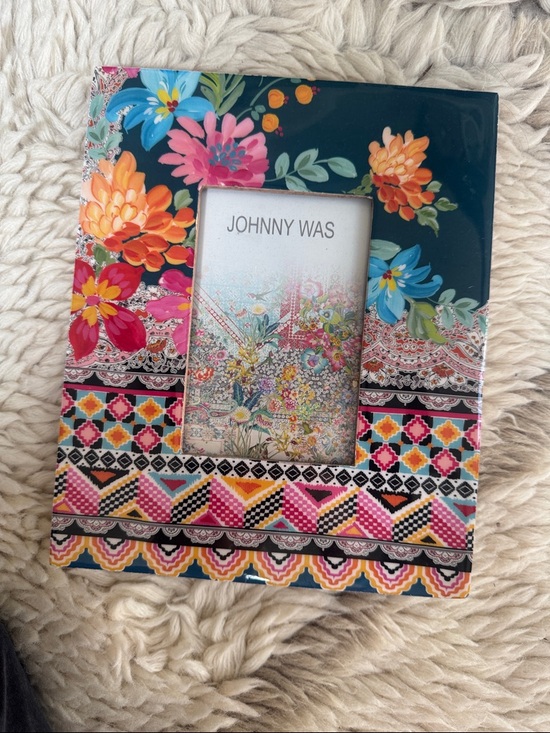 Johnny Was Other - Johnny Was 8x10” Multicolor Floral Pattern Photo Frame - Pink/Blue/Orange